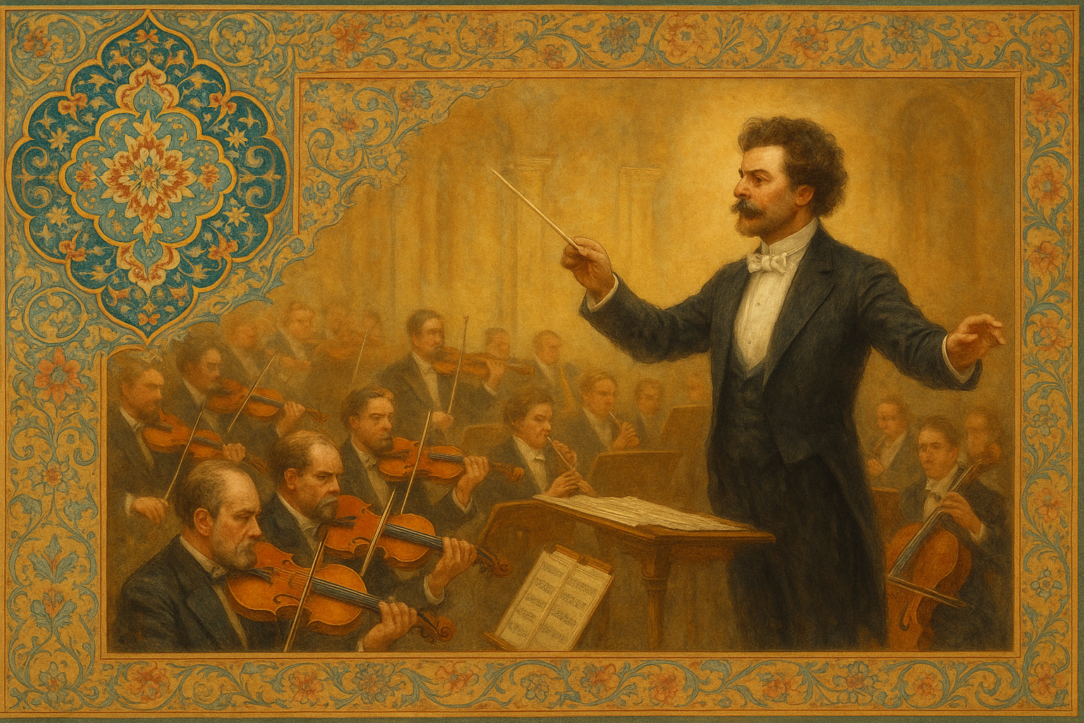 AI Generated photo that strauss consucting orchestra
